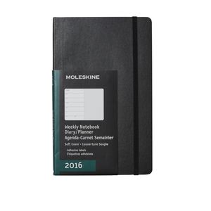 Moleskine 2016 Soft Cover Large Weekly Notebook Black