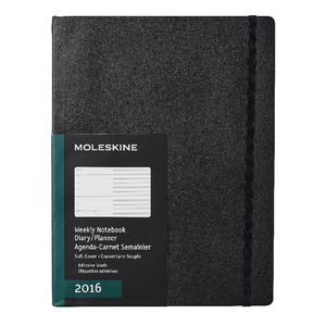 Moleskine 2016 Soft Cover Extra Large Weekly Notebook Black