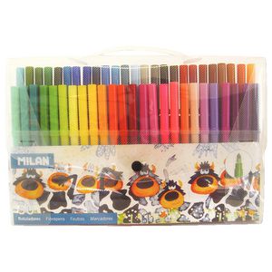 Milan Cone-Tipped Water Based Fibre Pens 50 Pack