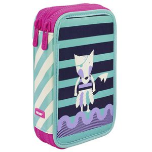 Milan Double Pencil Case Animal Anchor Club Purple