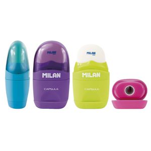 Milan Capsule 1 Hole Sharpener and Eraser