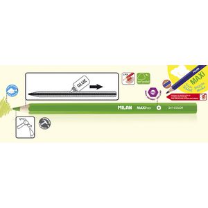 Milan 241 Maxi Hexagonal Colour Pencils Assorted 12 Pack