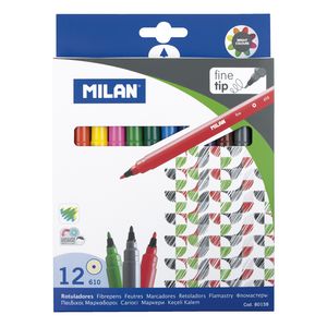 Milan Fibre Pens 12 Pack