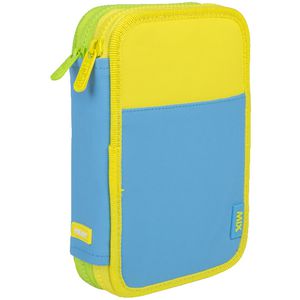 Milan Double Pencil Case Blue