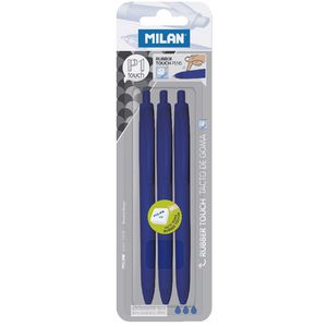 Milan P1 Touch Ballpoint Pens Blue 3 Pack
