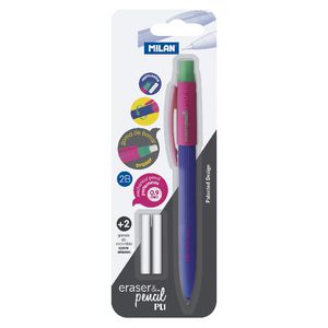 Milan PL1 Mechanical Pencil and Erasers 0.9mm Assorted