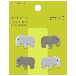 Midori Mini Clips Elephant 4 Pack
