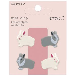 Midori Magnet Clips Rabbit 6 Pack