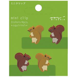 Midori Magnet Clips Squirrel 6 Pack