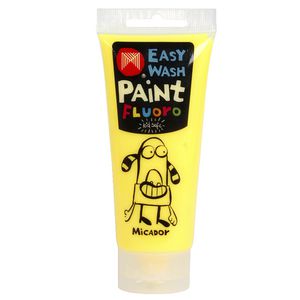 Micador Easy Wash Paint 120mL Fluoro Yellow