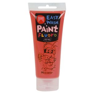 Micador Easy Wash Paint 120mL Fluoro Orange