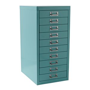 Spencer 10 Drawer Cabinet with Wheels Aqua