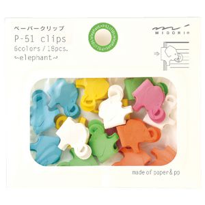 Midori P-51 Clips Elephant 18 Pack