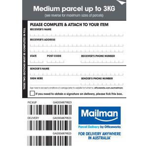 Mailman Parcel Delivery Label Medium Up To 3kg