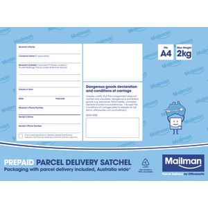 Mailman Parcel Delivery Satchel Small Up To 2kg