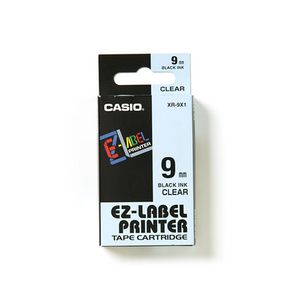Casio EZ Tape 9mm x 8m Black on Clear