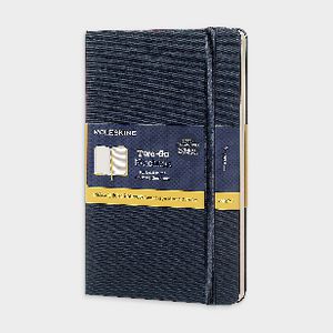 Moleskine Two-Go Medium Notebook Ruled/Plain Blue