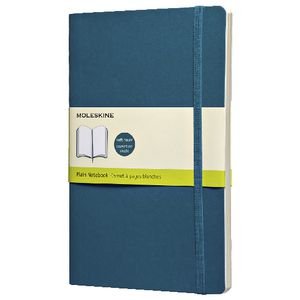 Moleskine Classic Plain Notebook 240 Page Large Blue