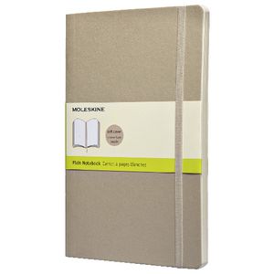 Moleskine Soft Cover Large Notebook Plain Khaki