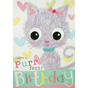 Card Couture Birthday Card Furry Cat