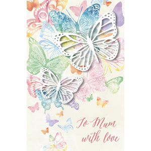 Card Couture All Occasion Blank Card Butterflies