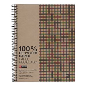 Miquelrius A4 Recycled Notebook 5mm Square Tweed 240 Page