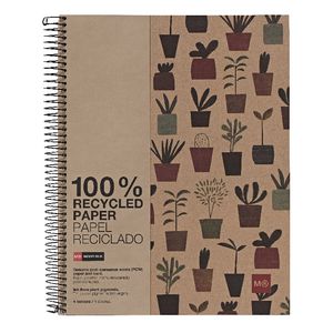 Miquelrius A4 Recycled Notebook 5mm Square Plant 240 Page