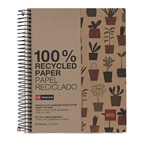 Miquelrius A5 Recycled Notebook 7mm Ruled Plant 240 Page