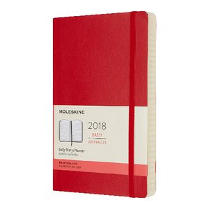 Moleskine Day to Page 2018 Soft Cover Diary Red