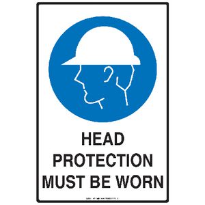 Mills Display Head Protection Sign 300 x 450mm