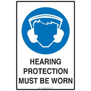 Mills Display Hearing Protection Sign 300 x 450mm