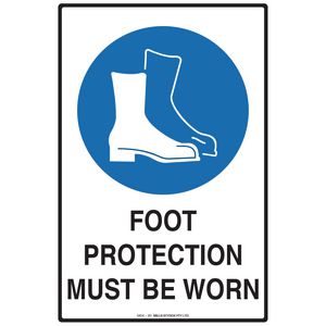 Mills Display Protective Footwear Sign 300 x 450mm
