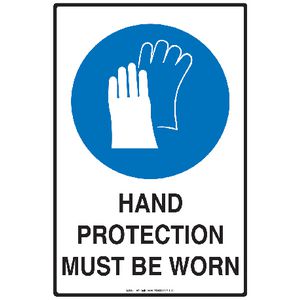 Mills Display Hand Protection Sign 300 x 450mm