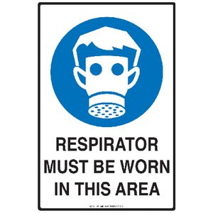 Mills Display Respirator Sign 300 x 450mm