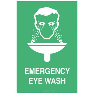 Mills Display Emergency Eye Wash Station Sign 300 x 450mm