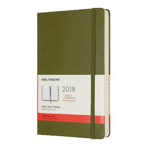 Moleskine Day to Page 2018 Hard Cover Diary Green