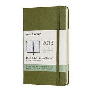 Moleskine Week to View 2018 Notebook Pocket Diary Green