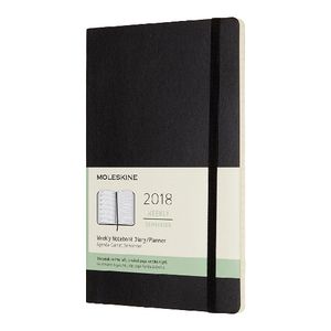Moleskine Week to View Soft Cover Notebook Diary Black