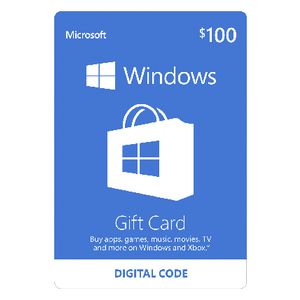 Microsoft Windows Store Digital Download Giftcard $100