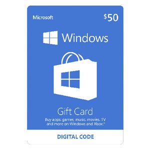 Microsoft Windows Store Digital Download Giftcard $50