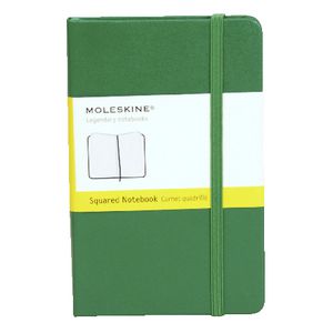 Moleskine Hard Cover Squared Notebook Green