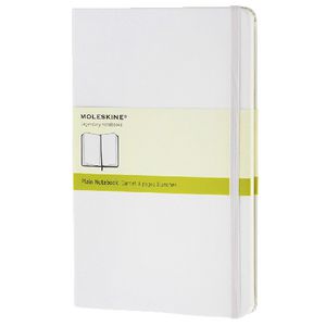 Moleskine Classic Hard Cover Plain Notebook Large White