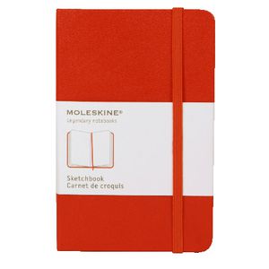 Moleskine Classic Hard Cover Plain Pocket Sketchbook Red