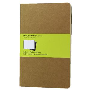 Moleskine Cahier Plain Notebooks Large Kraft 3 Pack