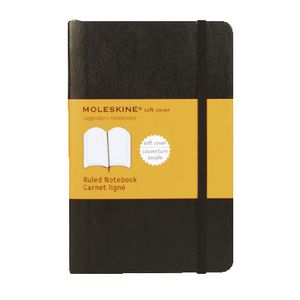 Moleskine Classic Soft Cover Pocket Notebook Ruled Black