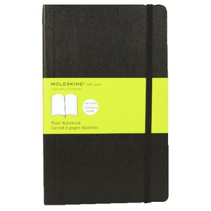 Moleskine Classic Soft Cover Plain Large Notebook Black
