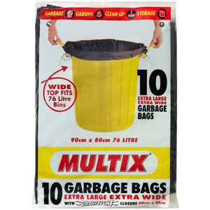 Multix Drawstring Bin Liners 76L 10 Pack