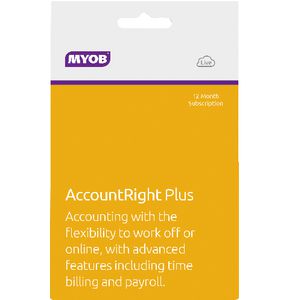 MYOB AccountRight Plus 1 PC 12 Months Card