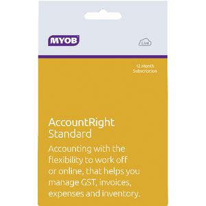 MYOB AccountRight Standard 1 PC 12 Months Download