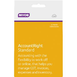 MYOB AccountRight Standard 1 PC 12 Months Card